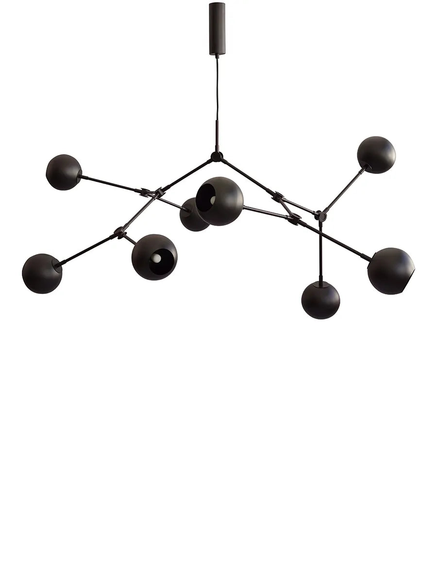 Drop Chandelier Globe, Burned Black fra 101 Copenhagen