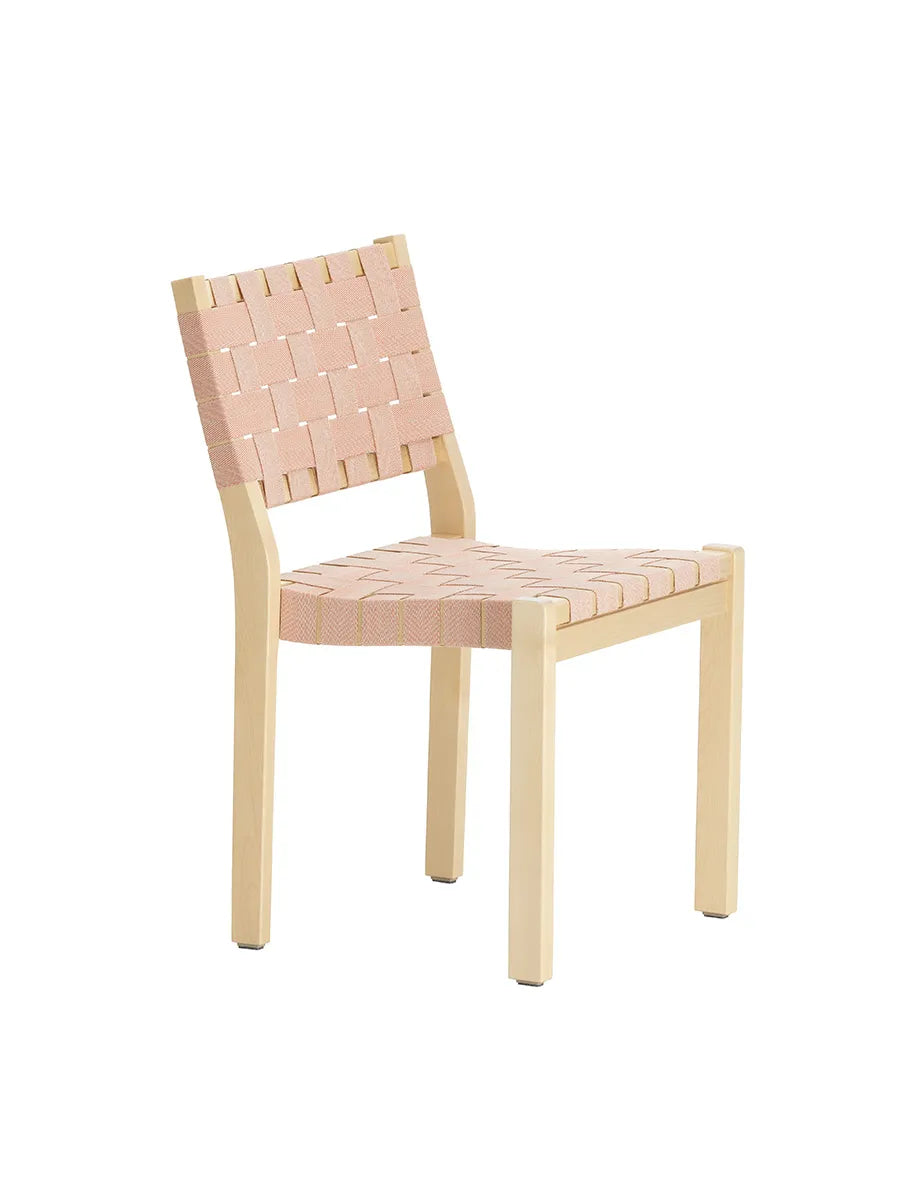 Chair 611 fra Artek - Natur m. rød-naturflet - Jacobsen Plus