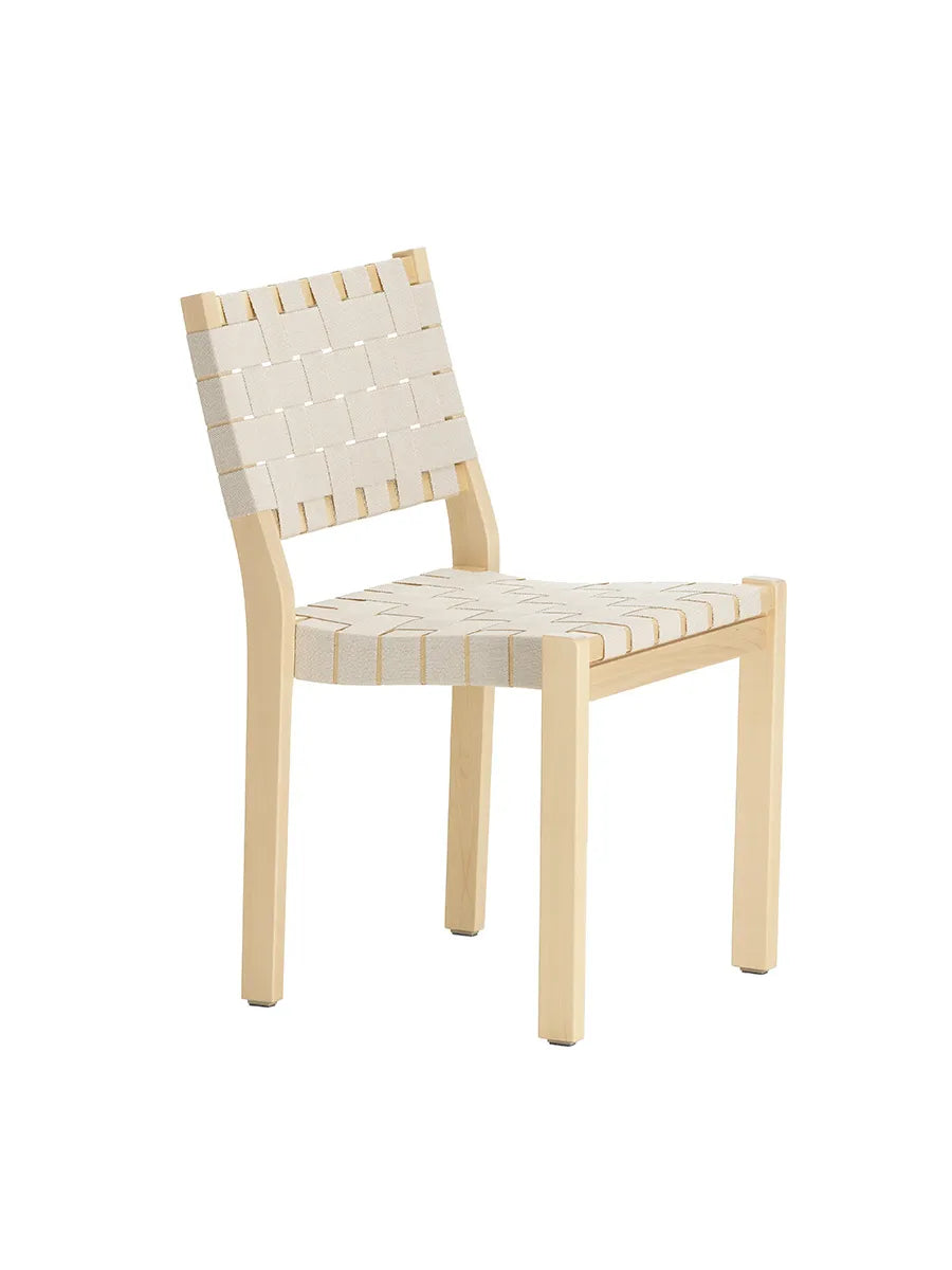 Chair 611 fra Artek - Natur m. hvid-naturflet - Jacobsen Plus