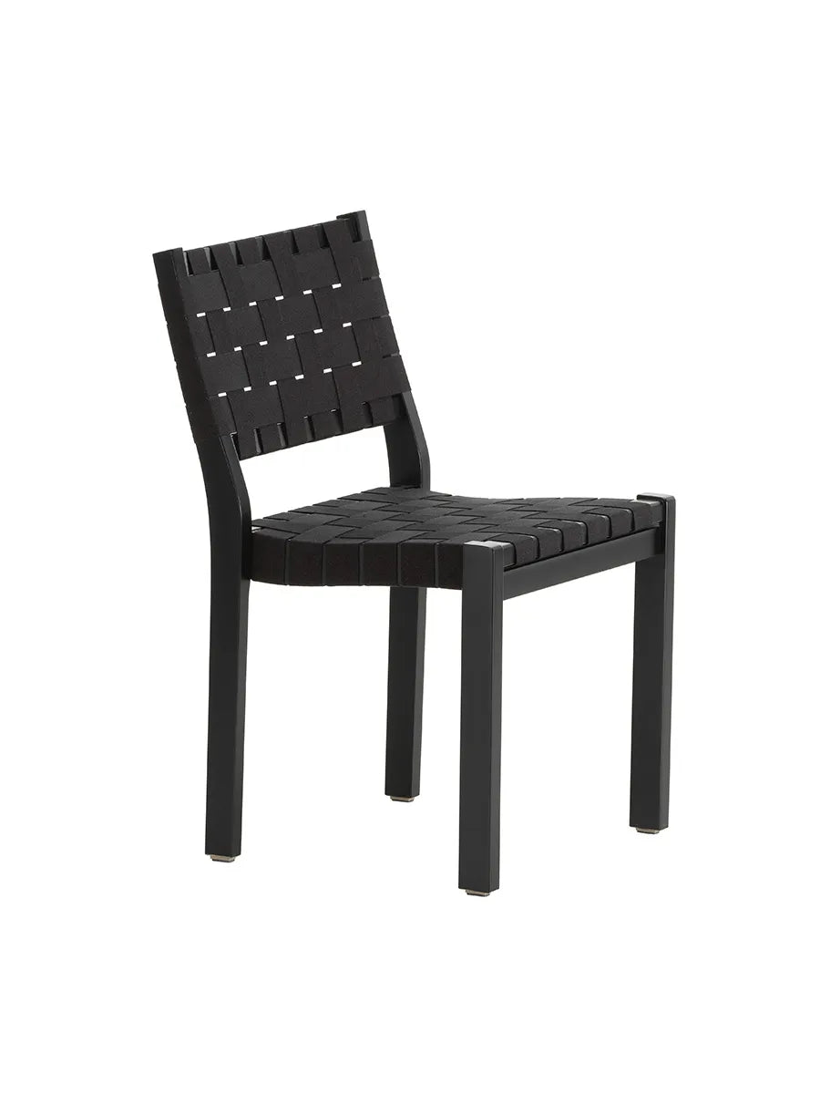 Chair 611 fra Artek - Sort m. sort-sort flet - Jacobsen Plus