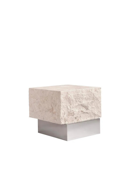 Temple Coffee Table Low, limestone fra 101 Copenhagen - Chrome - Jacobsen Plus