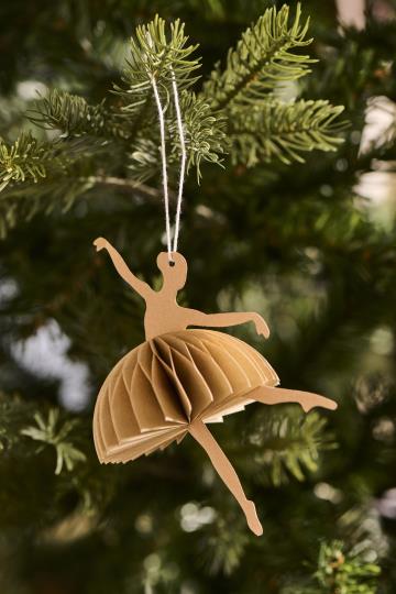 Papirklip ballerina i danseposition fra Ib Laursen - Brun - Jacobsen Plus
