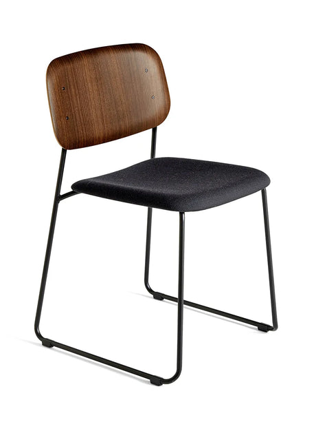 Soft Edge 50 Sled, polstret stol fra Hay - Røget eg - sort stel - Steelcut trio 195 - Jacobsen Plus