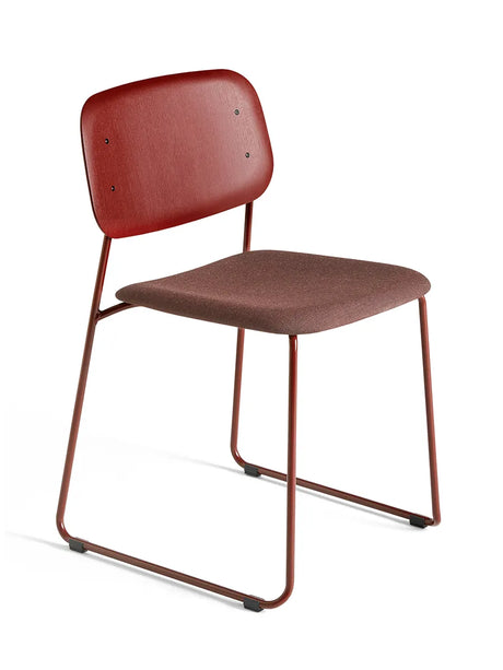 Soft Edge 50 Sled, polstret stol fra Hay - Fall red - fall red stel - remix 373 - Jacobsen Plus