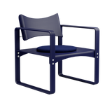 Pude til Series 270 F lænestol af Verner Panton - Blå tekstil - Hallingdal 65 763 - Jacobsen Plus