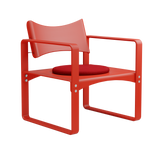 Pude til Series 270 F lænestol af Verner Panton - Rød tekstil - Hallingdal 65 657 - Jacobsen Plus