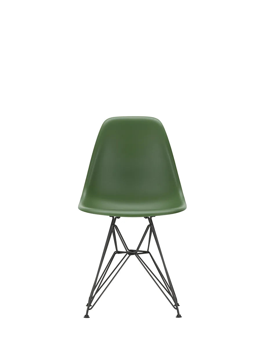 Eames Plastic Side Chair DSR, sort pulverlakeret fra Vitra