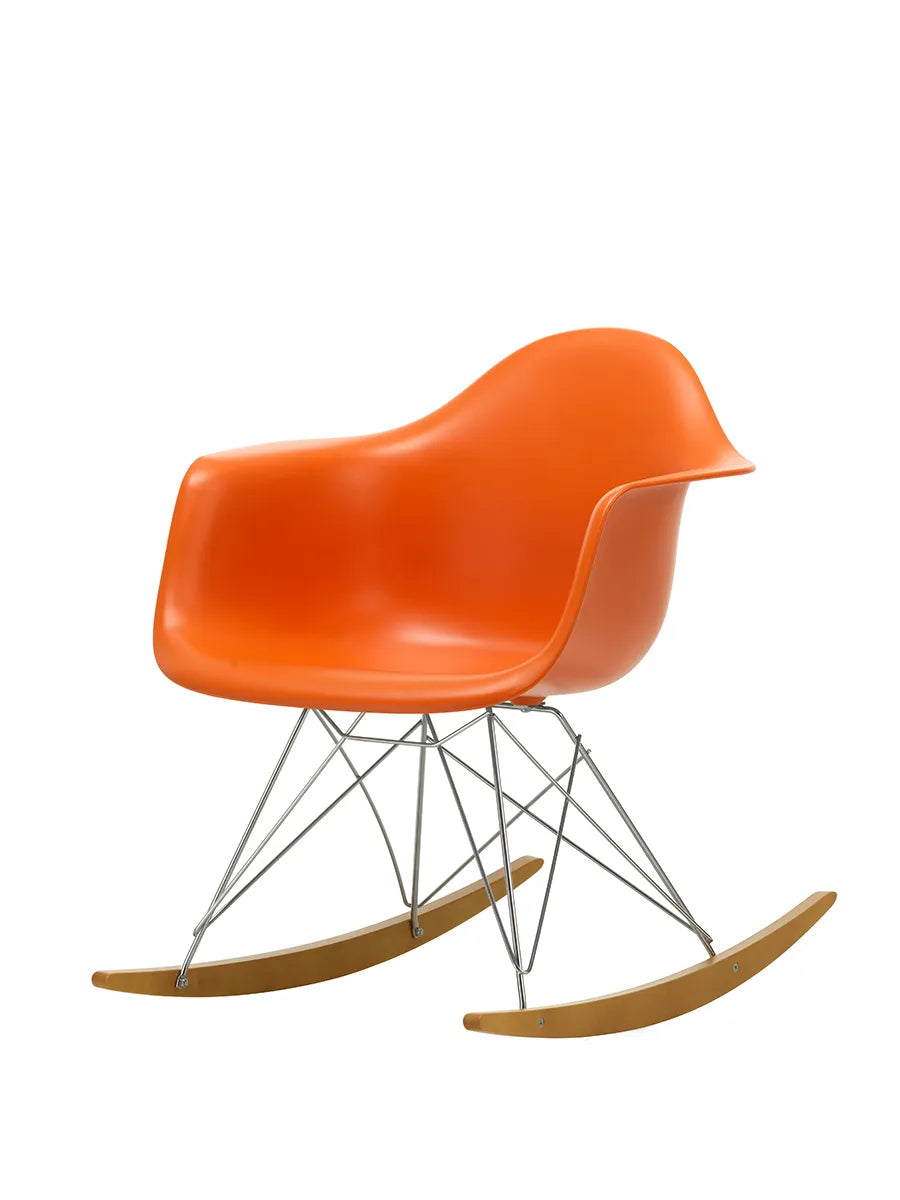 Eames Plastic Armchair RAR, gyngestol fra Vitra - Rusty Orange - Jacobsen Plus