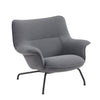 Doze Lounge Chair, Low Back, Ocean 80/tekstil, Tube base fra Muuto