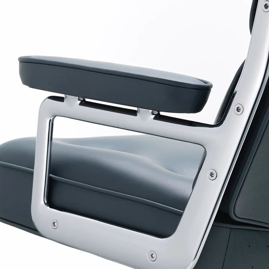 Lobby Chair ES 104 kontorstol, sort læder fra Vitra