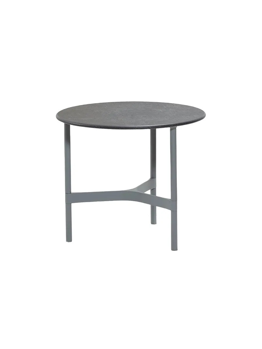 Twist Sofabord, lille fra Cane-line - Light grey / Black (keramik) - Jacobsen Plus