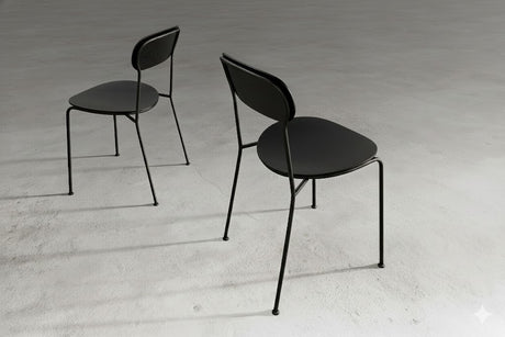 Stack spisestol i sort lakeret eg fra Stellar Works - 2 - Jacobsen Plus