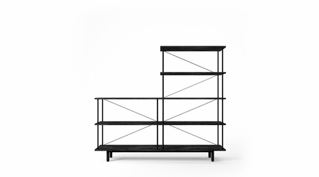 Seiton reol 3-2 R i sort eg fra Stellar Works - 1 - Jacobsen Plus