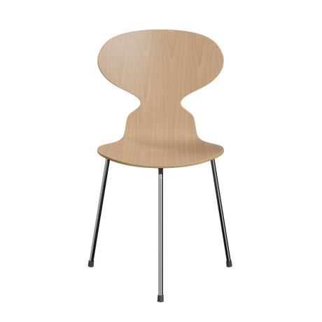 3100 Myren med 3 ben, krom stel af Arne Jacobsen - Ingen farve / Bøg - Jacobsen Plus