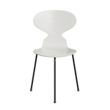3100 Myren med 3 ben, sort stel af Arne Jacobsen - Farvet finér - Ask - Hvid (105) - Jacobsen Plus