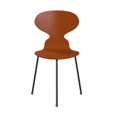 3100 Myren med 3 ben, sort stel af Arne Jacobsen - Farvet finér - Ask - Paradise Orange (575) - Jacobsen Plus