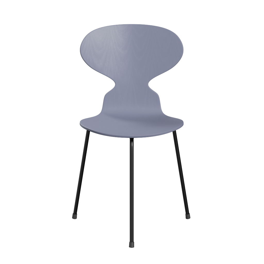3100 Myren med 3 ben, sort stel af Arne Jacobsen - Farvet finér - Ask - Lavender Blue (815) - Jacobsen Plus
