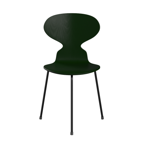 3100 Myren med 3 ben, sort stel af Arne Jacobsen - Farvet finér - Ask - Evergreen (955) - Jacobsen Plus