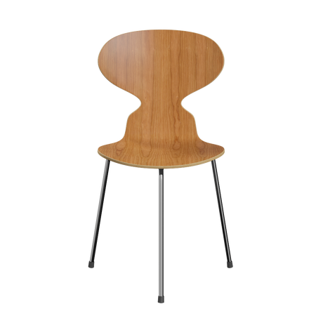 3100 Myren med 3 ben, krom stel af Arne Jacobsen - Ingen farve / Kirsebær - Jacobsen Plus