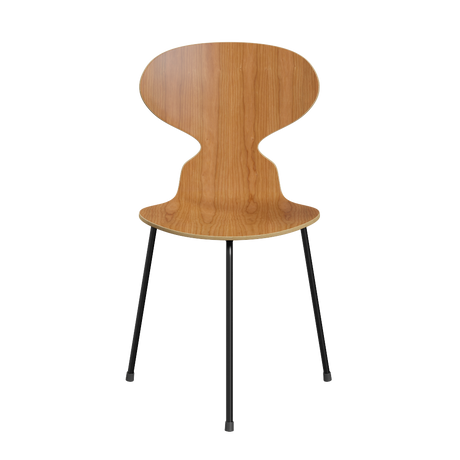 3100 Myren med 3 ben, sort stel af Arne Jacobsen - Klar lakeret finér - Kirsebær - Jacobsen Plus