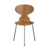 3100 Myren med 3 ben, krom stel af Arne Jacobsen - Ingen farve / Elm - Jacobsen Plus