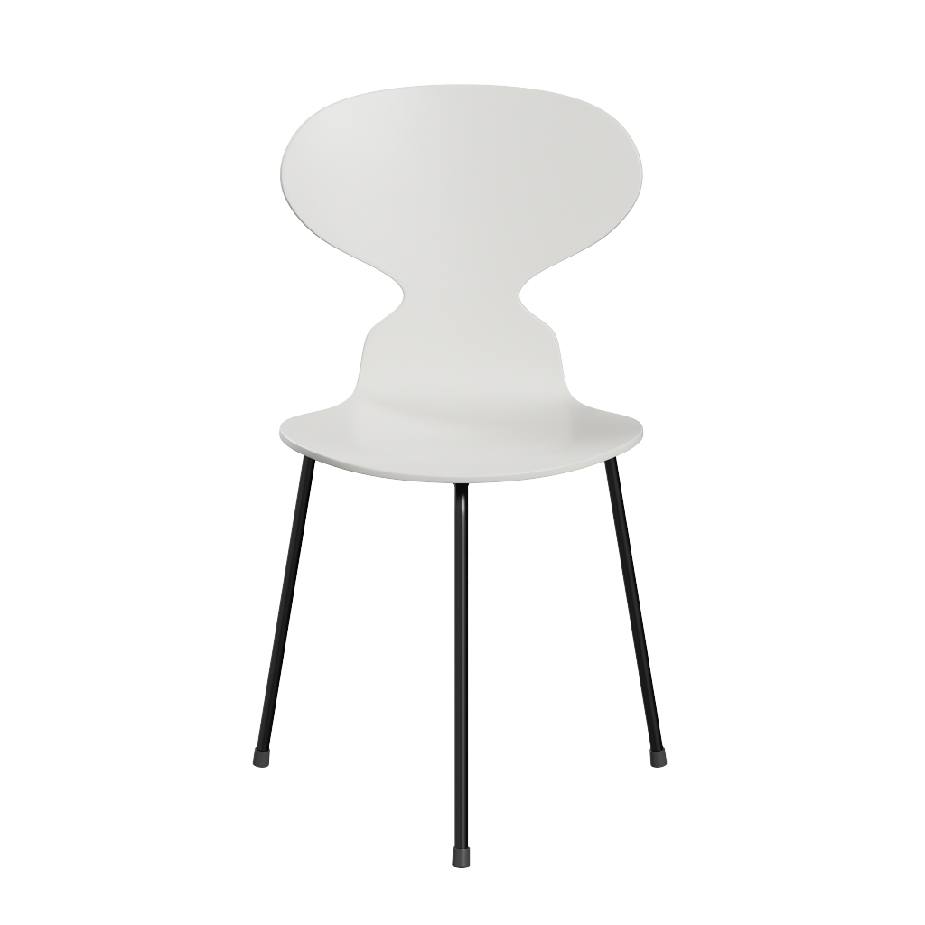 3100 Myren med 3 ben, sort stel af Arne Jacobsen - Lakeret finér - Hvid (100) - Jacobsen Plus