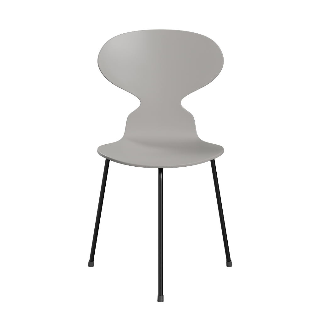 3100 Myren med 3 ben, sort stel af Arne Jacobsen - Lakeret finér - Nine Grey (150) - Jacobsen Plus