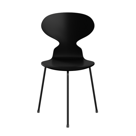 3100 Myren med 3 ben, sort stel af Arne Jacobsen - Lakeret finér - Sort (190) - Jacobsen Plus