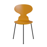3100 Myren med 3 ben, sort stel af Arne Jacobsen - Lakeret finér - Burnt Yellow (470) - Jacobsen Plus