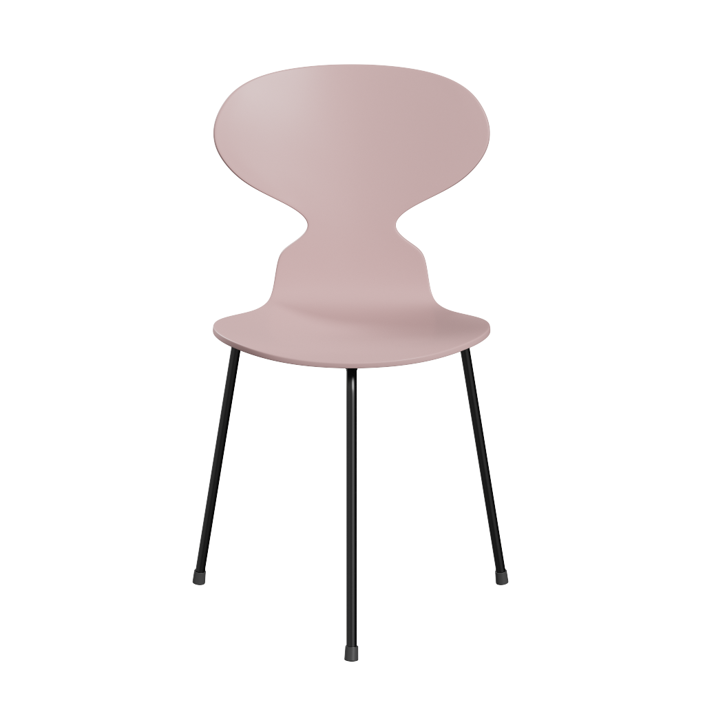 3100 Myren med 3 ben, sort stel af Arne Jacobsen - Lakeret finér - Pale Rose (610) - Jacobsen Plus