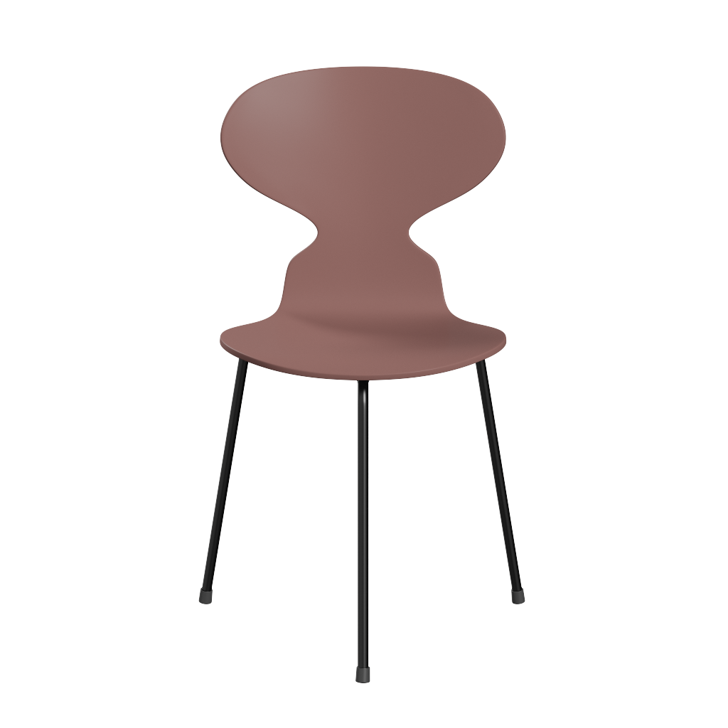 3100 Myren med 3 ben, sort stel af Arne Jacobsen - Lakeret finér - Wild Rose (630) - Jacobsen Plus