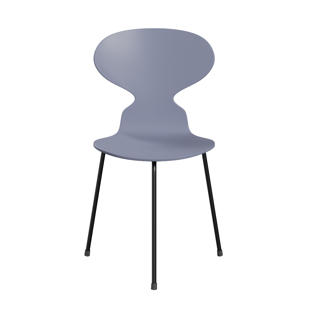 3100 Myren med 3 ben, sort stel af Arne Jacobsen - Lakeret finér - Lavender Blue (810) - Jacobsen Plus