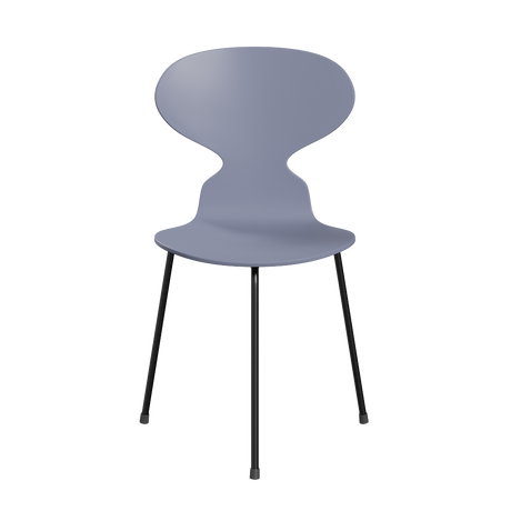3100 Myren med 3 ben, sort stel af Arne Jacobsen - Lakeret finér - Lavender Blue (810) - Jacobsen Plus