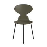 3100 Myren med 3 ben, sort stel af Arne Jacobsen - Lakeret finér - Olive Green (920) - Jacobsen Plus