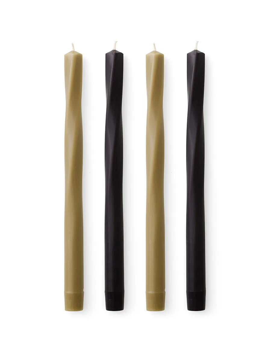 Twist Tapered Lys, sæt á 4 stk. fra Audo Copenhagen - Neutral - Jacobsen Plus