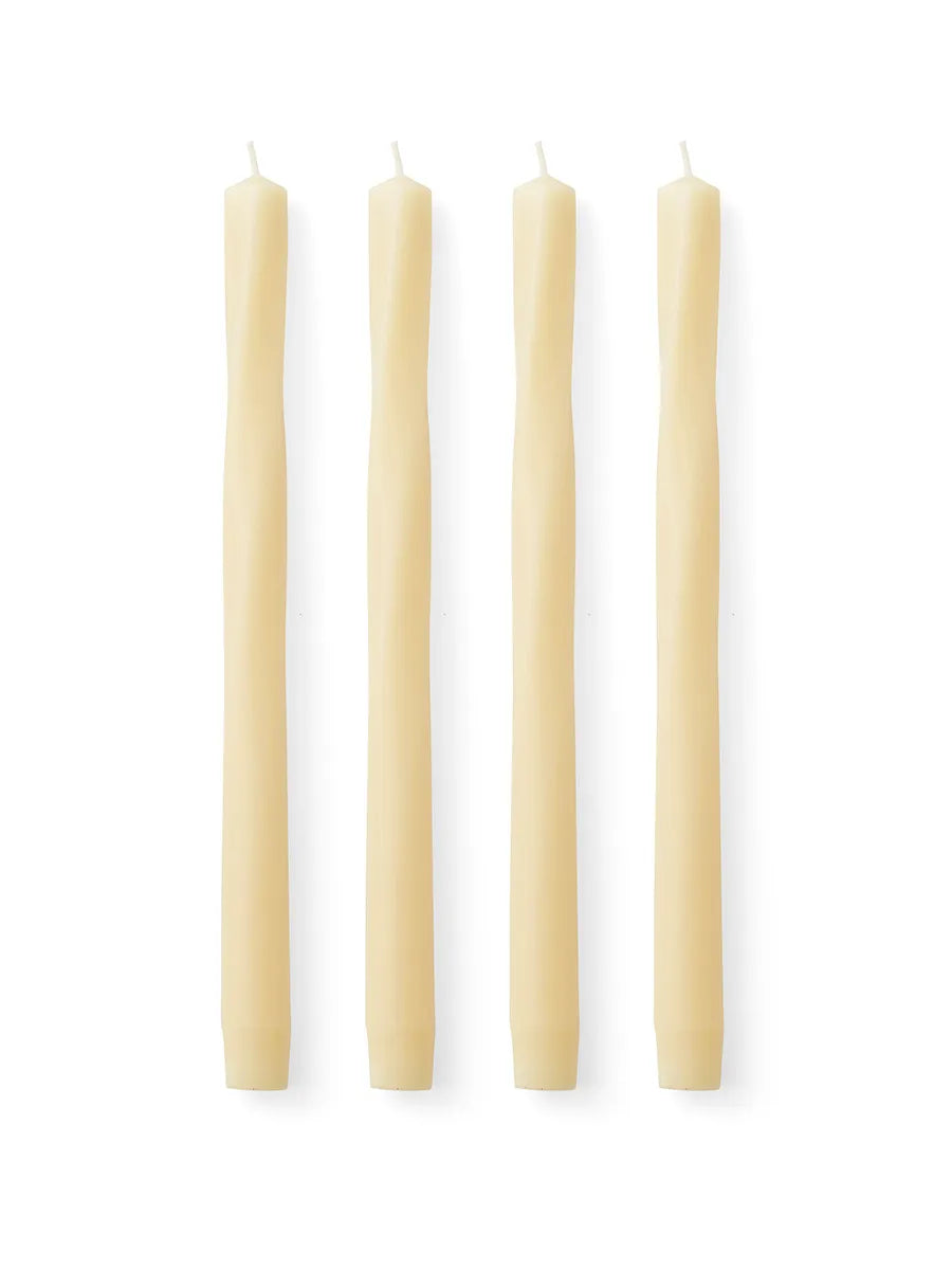 Twist Tapered Lys, sæt á 4 stk. fra Audo Copenhagen - Ivory - Jacobsen Plus