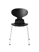 3101 Myren Stol i farvet ask af Arne Jacobsen - Sort / Krom - Jacobsen Plus