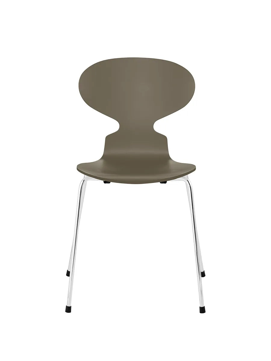 3101 Myren Stol lakeret af Arne Jacobsen - Olive Green / Krom - Jacobsen Plus