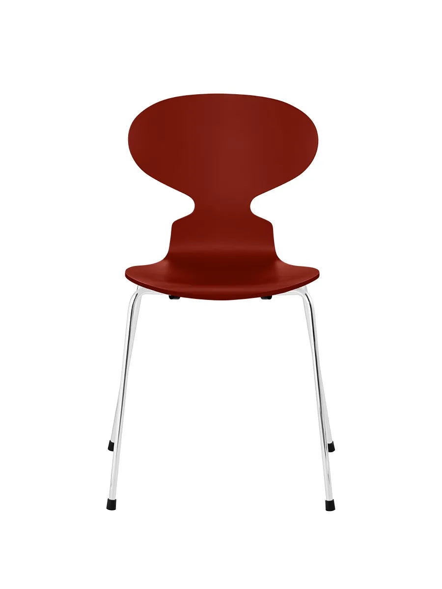3101 Myren Stol lakeret af Arne Jacobsen - Venetian Red / Krom - Jacobsen Plus