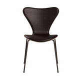 Fritz Hansen - 3107 stol, naturfiner og forsidepolstret i Grace læder - Mørkbejdset eg - Mørk brun læder - Brown Bronze stel - Jacobsen Plus