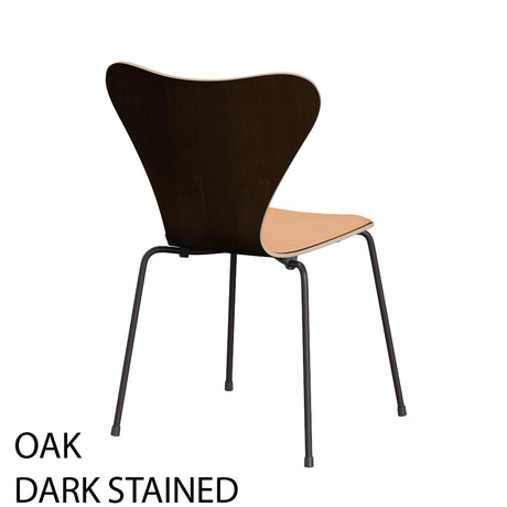 Fritz Hansen - 3107 stol, naturfiner og forsidepolstret i Natur læder - Bøg - Krom stel - Jacobsen Plus