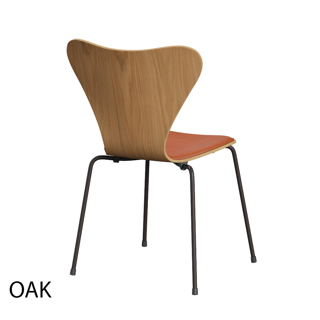 Fritz Hansen - 3107 stol, naturfiner og forsidepolstret i Grace læder - 3 - Jacobsen Plus