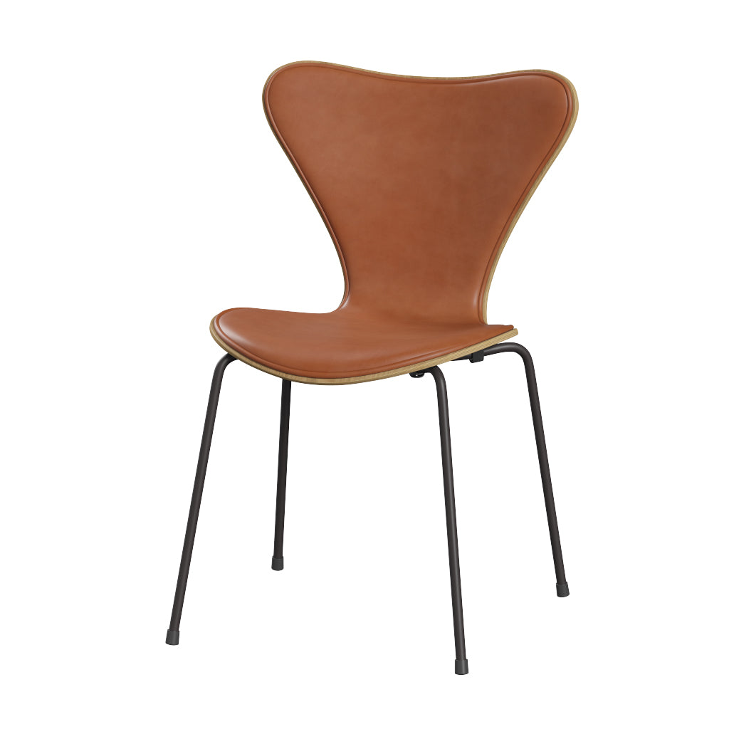 Fritz Hansen - 3107 stol, naturfiner og forsidepolstret i Grace læder - 1 - Jacobsen Plus