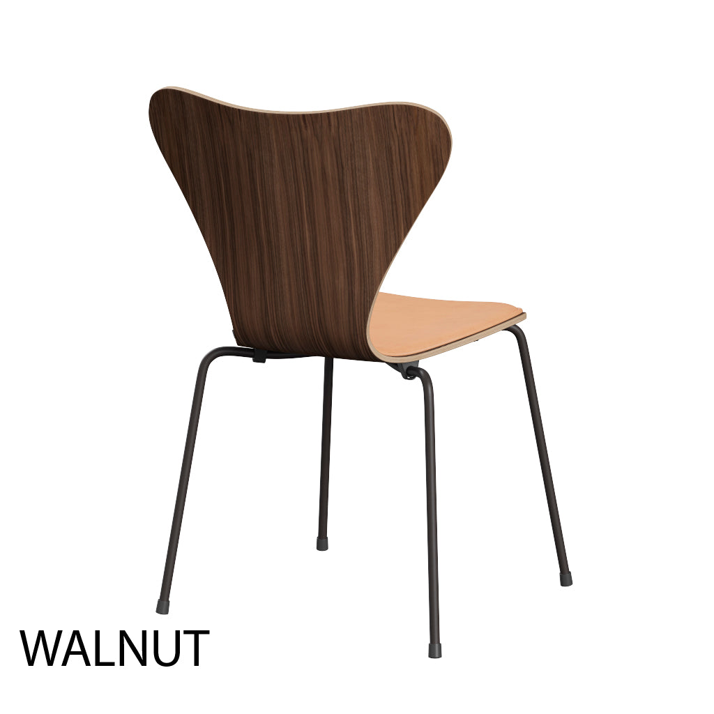 Fritz Hansen - 3107 stol, naturfiner og forsidepolstret i Natur læder - 3 - Jacobsen Plus