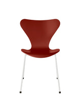 3107 Serie 7 stol lakeret af Arne Jacobsen - Venetian Red / Hvid - Jacobsen Plus