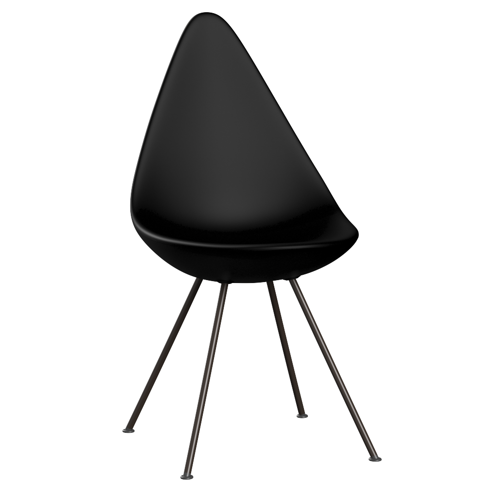 3110 Dråben, plast af Arne Jacobsen - Sort / Brown Bronze - Jacobsen Plus