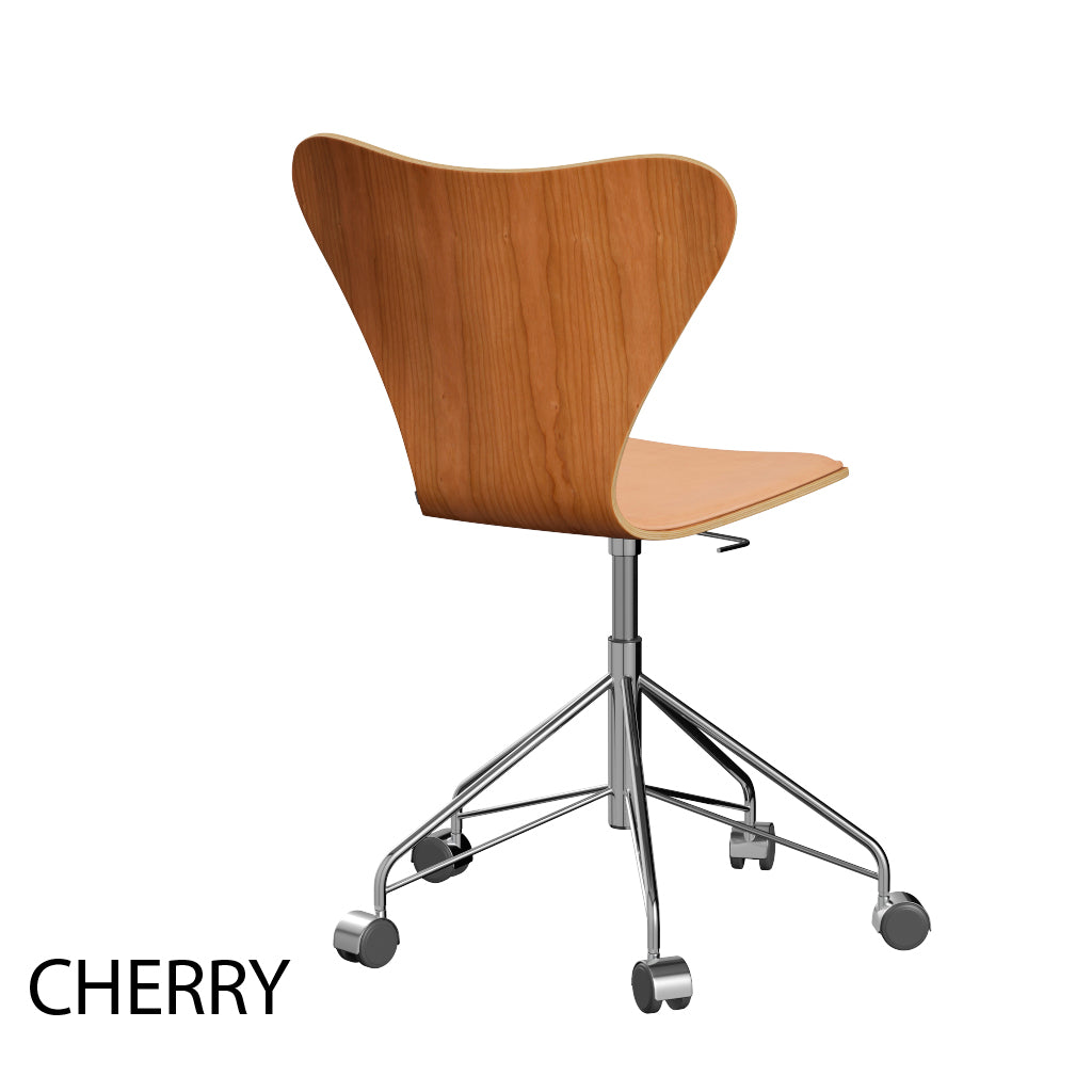 Fritz Hansen - 3117 kontorstol, naturfiner og forsidepolstret i Natur læder - 4 - Jacobsen Plus
