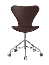 3117 Serie 7 Kontorstol af Arne Jacobsen - Fuldpolstret / Embrace læder / Chokolade - Jacobsen Plus