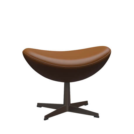 3127 Fodskammel til Ægget, stel i brown bronze af Arne Jacobsen - Aura læder - Black Brown - Jacobsen Plus