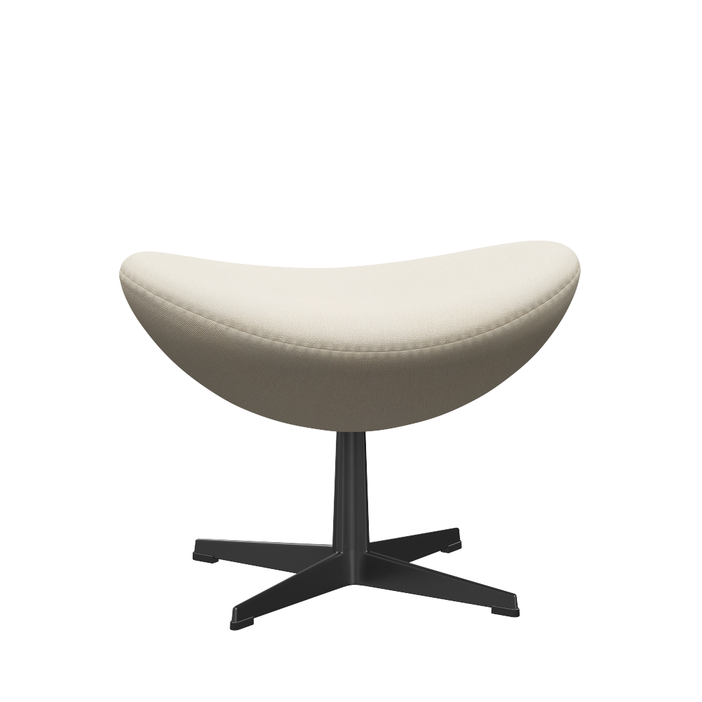 3127 Fodskammel til Ægget, stel i sort af Arne Jacobsen - Hallingdal - 100 Off White - Jacobsen Plus